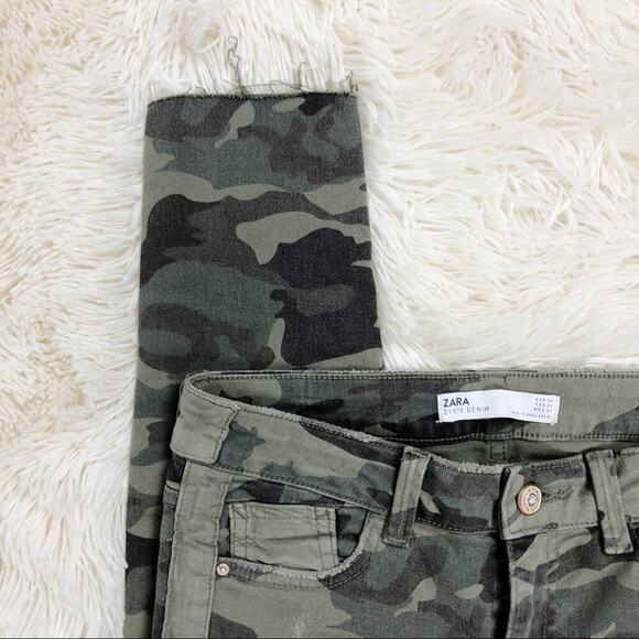 ZARA Z1975 CAMOUFLAGE SKINNY JEANS SIZE 2 - Picture 4 of 15